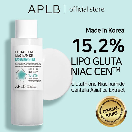 Aplb Glutathione Niacinamide Facial Toner | Lipo Gluta Niac Cen⢠15.2% 5.41 Fl.Oz/Korean Skincare, Replenishing Moisture, Revitalize For Gentle And Improve Skin Texture Through Niacinamide