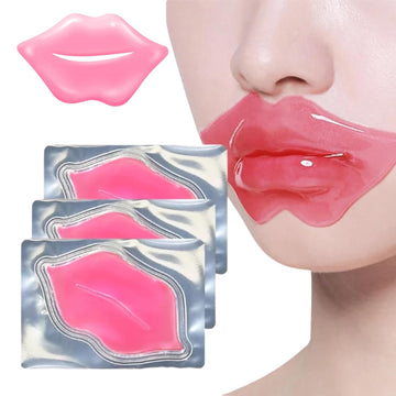 24K Golden Hydrating Lip Mask Patches, Korean Skincare, Plumping Treatment, 30 Pieces (Golden)