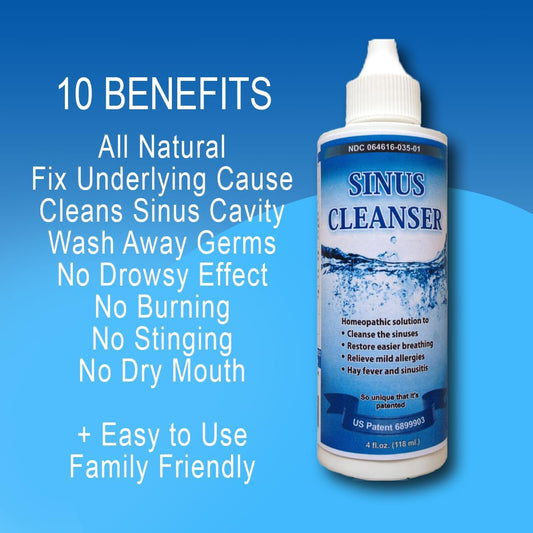 Natural Nasal Cleaner For Allergies, Congestion Relief, Stuffy Nose, Sinusitis, Colds, 4 Fl.Oz