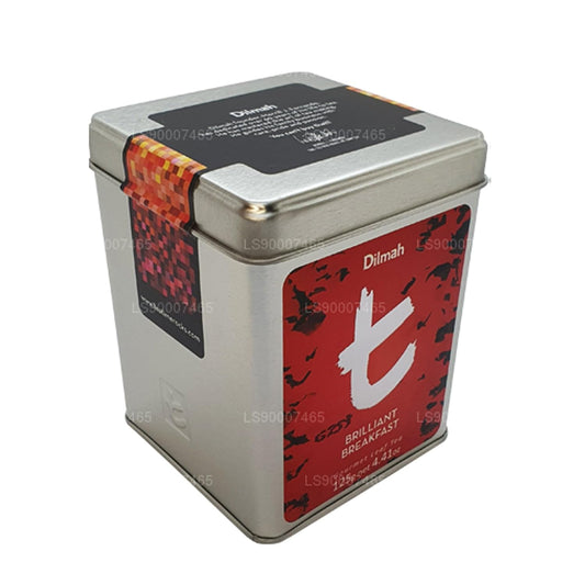 Dilmah T-Series Brilliant Breakfast Tea - 100G Luxury Loose Leaf Tin Caddy | Exquisite Breakfast Tea - Robust, Full-Bodied Ceylon Tea With Rich Color, Strength, And Aroma