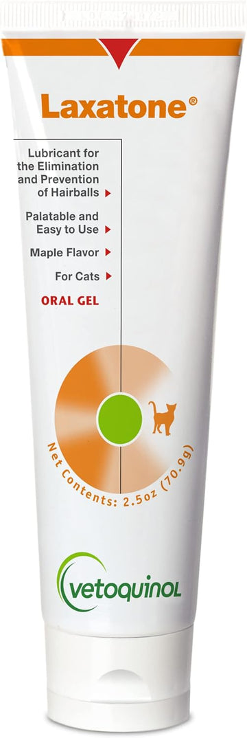 Vetoquinol Laxatone: Oral Hairball Lubricant Gel For Cats β Maple Flavored, 2.5Oz