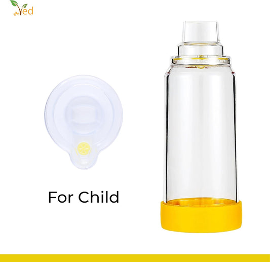 Inhaler Spacer Anti-Static Spacer Device, Inhaler Chamber, Use With Metered Dose Inhaler, Bpa And Latex Free For Child.(Yellow)