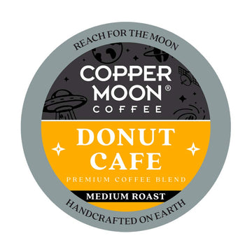 Copper Moon Coffee Single Serve Pods For Keurig 2.0 K-Cup Brewers, Donut Café Blend, Medium Roast Coffee Smooth And Light Bodied A Classic American Blend, 40 Count
