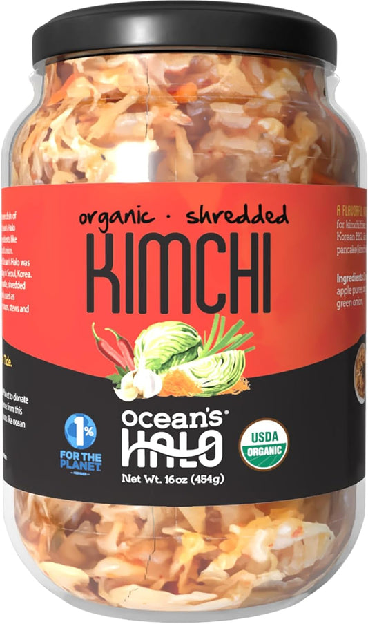 Ocean'S Halo Organic Shredded Kimchi, 16 Oz, Shelf-Stable