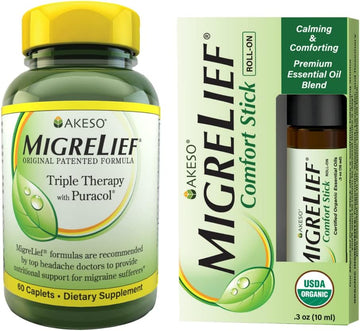 Migrelief Nutritional Support & Comfort Kit For Migraine Sufferers - M