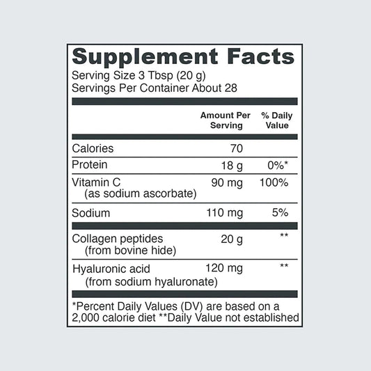 Vital Proteins Collagen Powder Supplement Hydrolyzed Peptides With Hyaluronic Acid And Vitamin C - Non-Gmo, Dairy & Gluten Free Unflavored, 9.33Oz