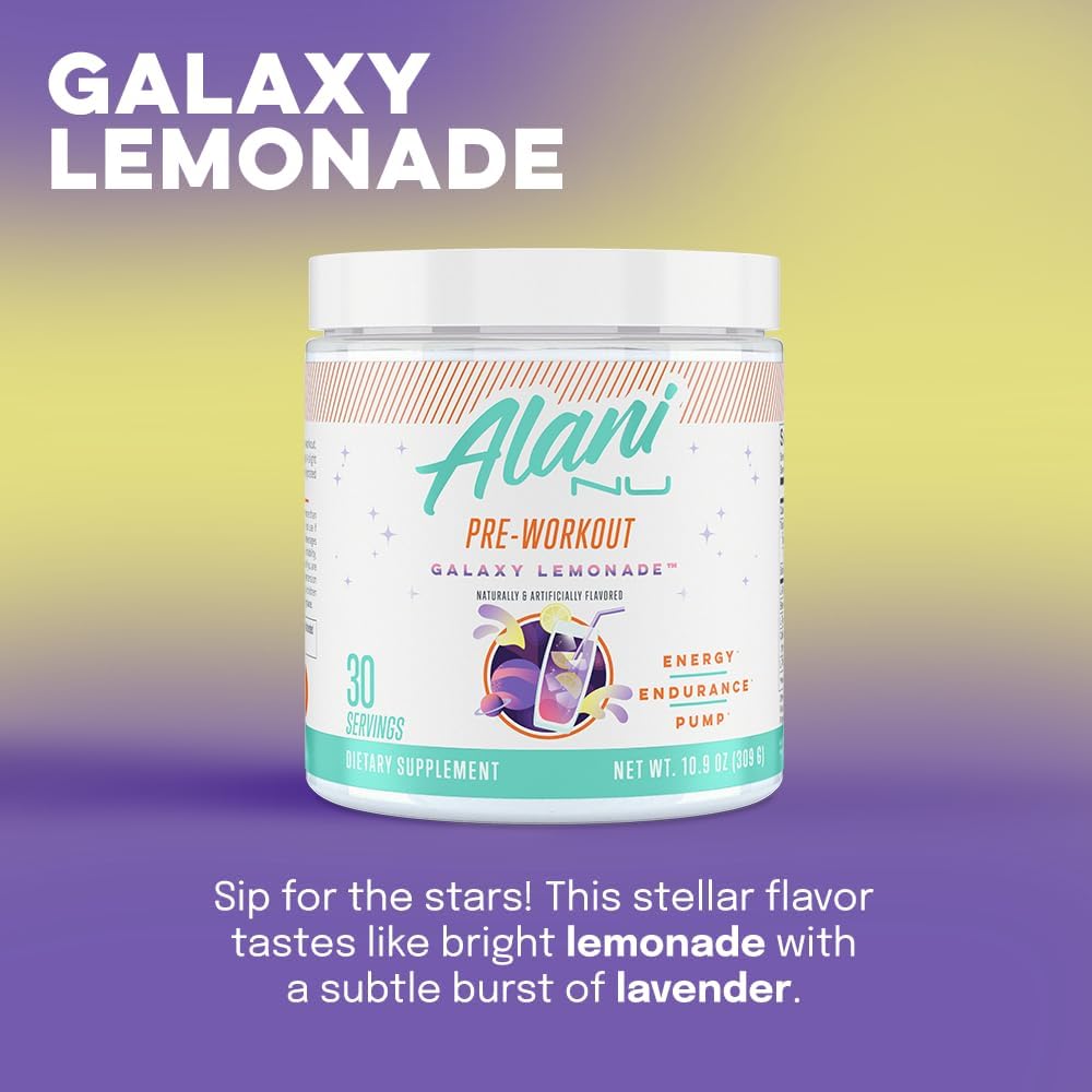 Alani Nu Pre Workout Powder Galaxy Lemonade | Amino Energy Boost | Endurance Supplement | Sugar Free | 200Mg Caffeine | L-Theanine, Beta-Alanine, Citrulline | 30 Servings : Health & Household