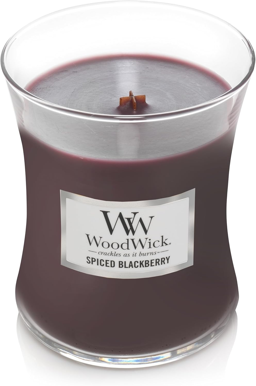 WoodWick Ellipse Scented Candle | Spiced BlackBerry | with Crackling Wick | Burn Time: Up to 50 Hours : Amazon.co.uk: Home & Kitchen