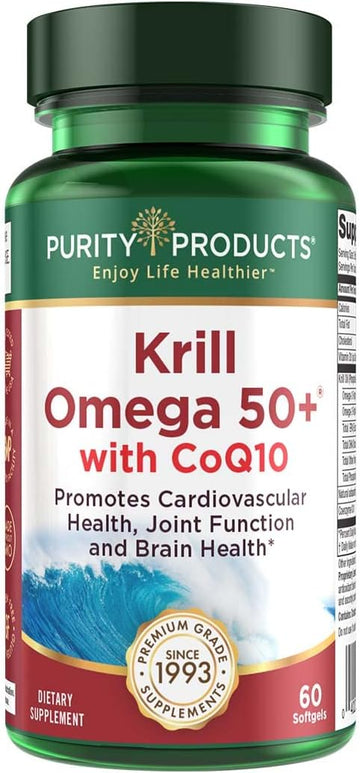 Purity Products - Krill Omega 50+ with CoQ10, 60 Dietary Supplement So