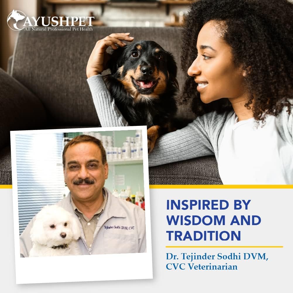 Ayush Pet Stress Support, Ashwagandha Calming Aid for Pets, Promotes Energy and Vitality, 120 Capsules : Health & Household