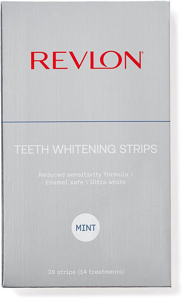 New Revlon Mint Flavored Teeth Whitening Strips | Reduced Sensitivity Formula, Instant Whitening In 30 Minutes | 14 Treatments