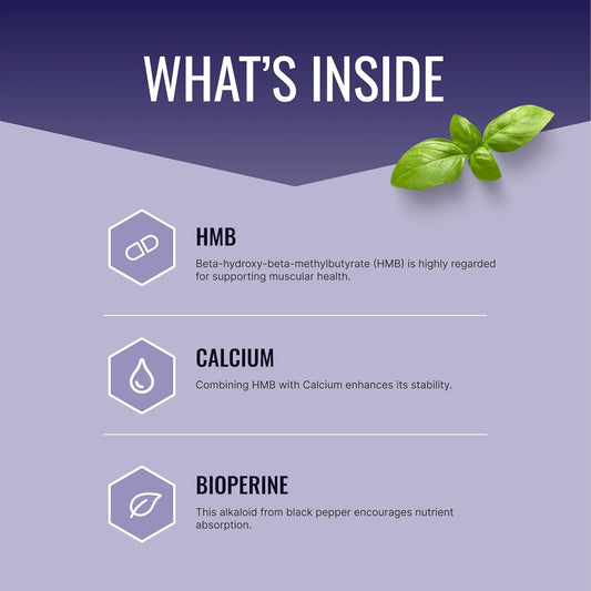 Approved Science Hmb - Supports Muscles And Exercise - 1500 Mg Hmb - High-Absorption Bioperine - 60 Vegan Capsules - 1 Month Supply