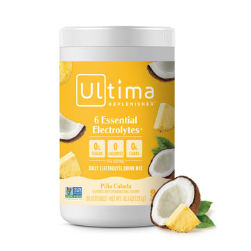 Ultima Replenisher Mocktini Electrolyte Drink Mix – Pina Colada, 90 Servings – Hydration Powder With 6 Electrolytes & Trace Minerals – Keto Friendly, Non-Gmo & Sugar-Free Electrolyte Powder