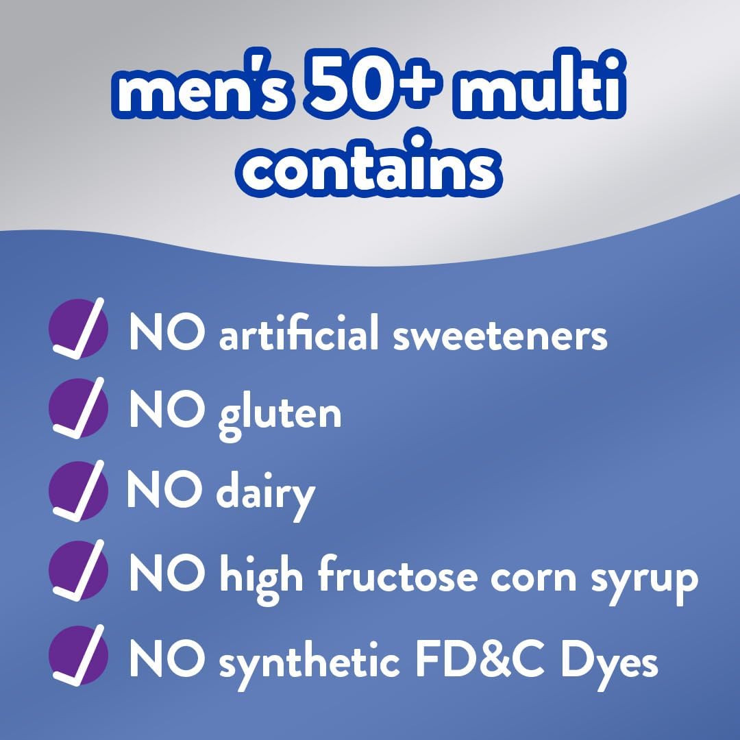 VITAFUSION Men's 50+ Multi Daily Support Supplement 60 Count : Health & Household