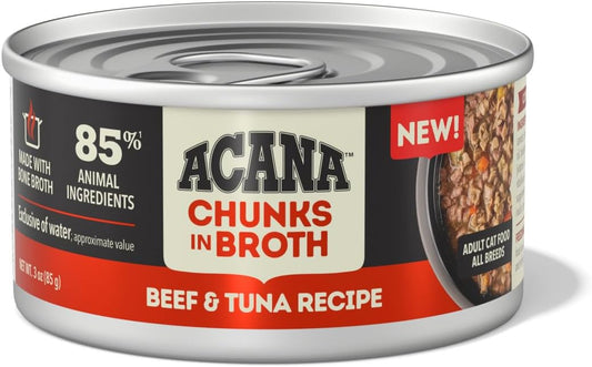 Acana Chunks In Broth Beef & Tuna Recipe, 3Oz