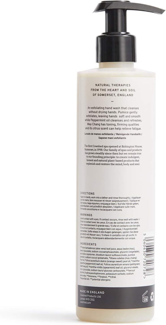 Cowshed Restore Exfoliating Hand Wash - 300Ml - Softening Luxury Hand Wash - Paraben-Free Foaming Handwash Liquid Soap - Natural Moisturising Handwash