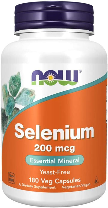 NOW Foods Selenium 200 mcg VCaps, 180 ct