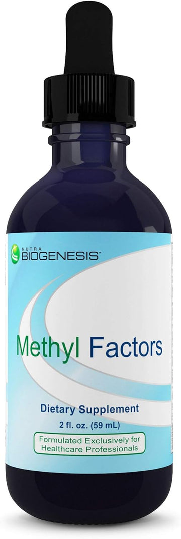 Nutra Biogenesis Methyl Factors - Vitamin B12 Drops, Methylfolate Drops, Sublingual Liquid For Women & Men, B Complex With Folic Acid For Kids & Adults, Energy Supplement, Sugar Free - 2 Fl Oz