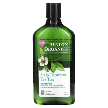 Avalon Organics Scalp Treatment Tea Tree Shampoo, Encourages Scalp Well-Being And Leaves Hair Soft, 11 Fluid Ounces