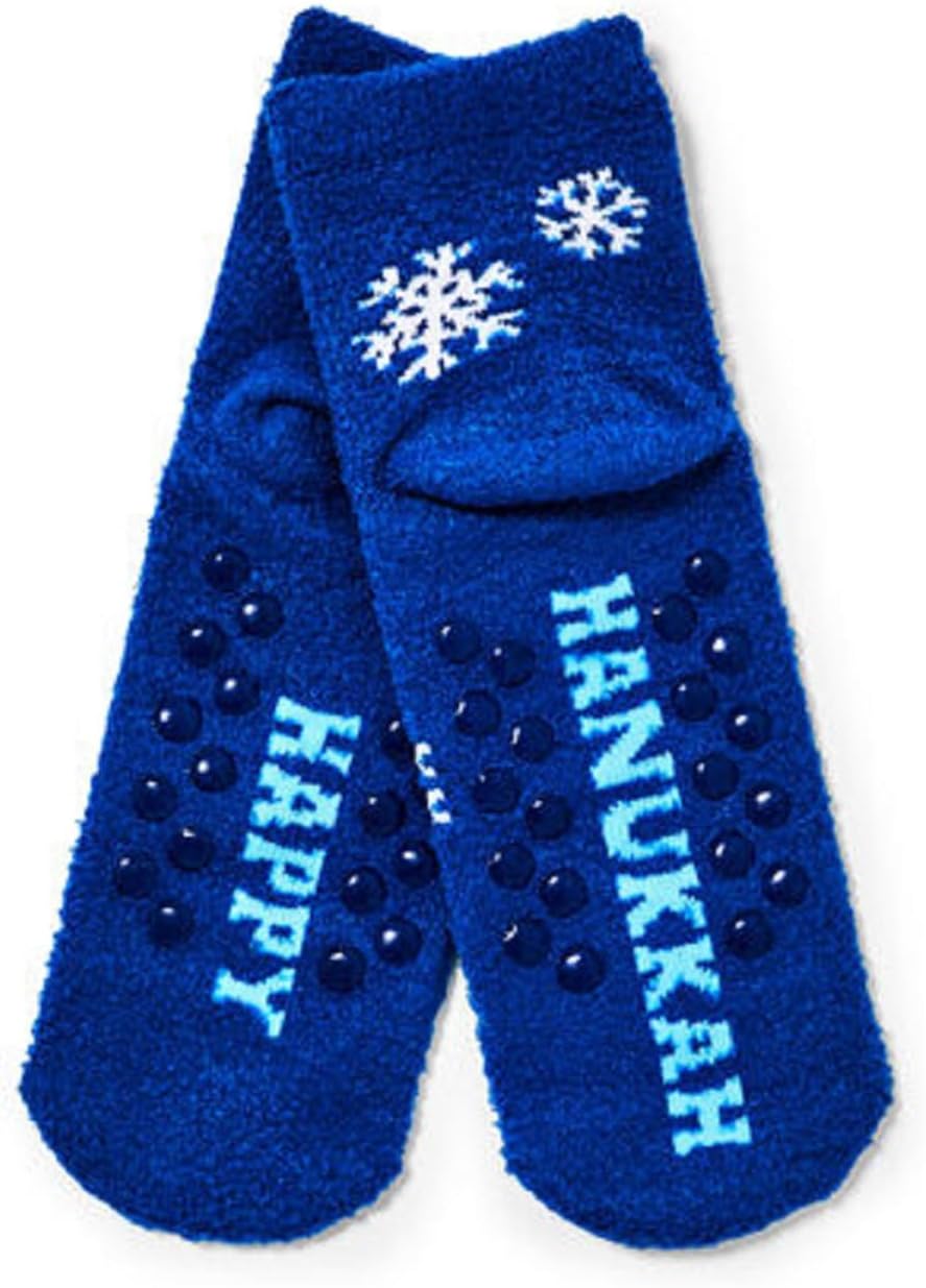 Bath & Body Works Happy Hanukkah Shea Infused Socks, Blue, One Size
