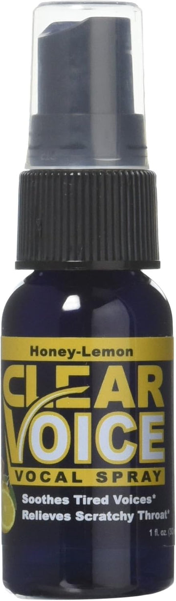 Clear Voice Oral Throat Spray Singing Ease Clarity Soothing Dampener Moisturizer Relief Vocal Eze Reducer Booster Treatment Secret β Honey Lemon Flavor - 1 Fl Oz