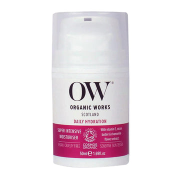 Organic Works Daily Hydration Super Intensive Moisturizer - Hydrating Face Moisturizer With Lavender Aloe Vera - Cruelty Free Face Cream - 1.69 Oz