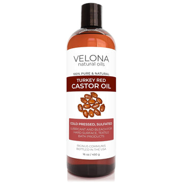 velona Castor Oil Turkey Red 16 oz | 100% Pure and Natural Carrier Oil | Cold Pressed