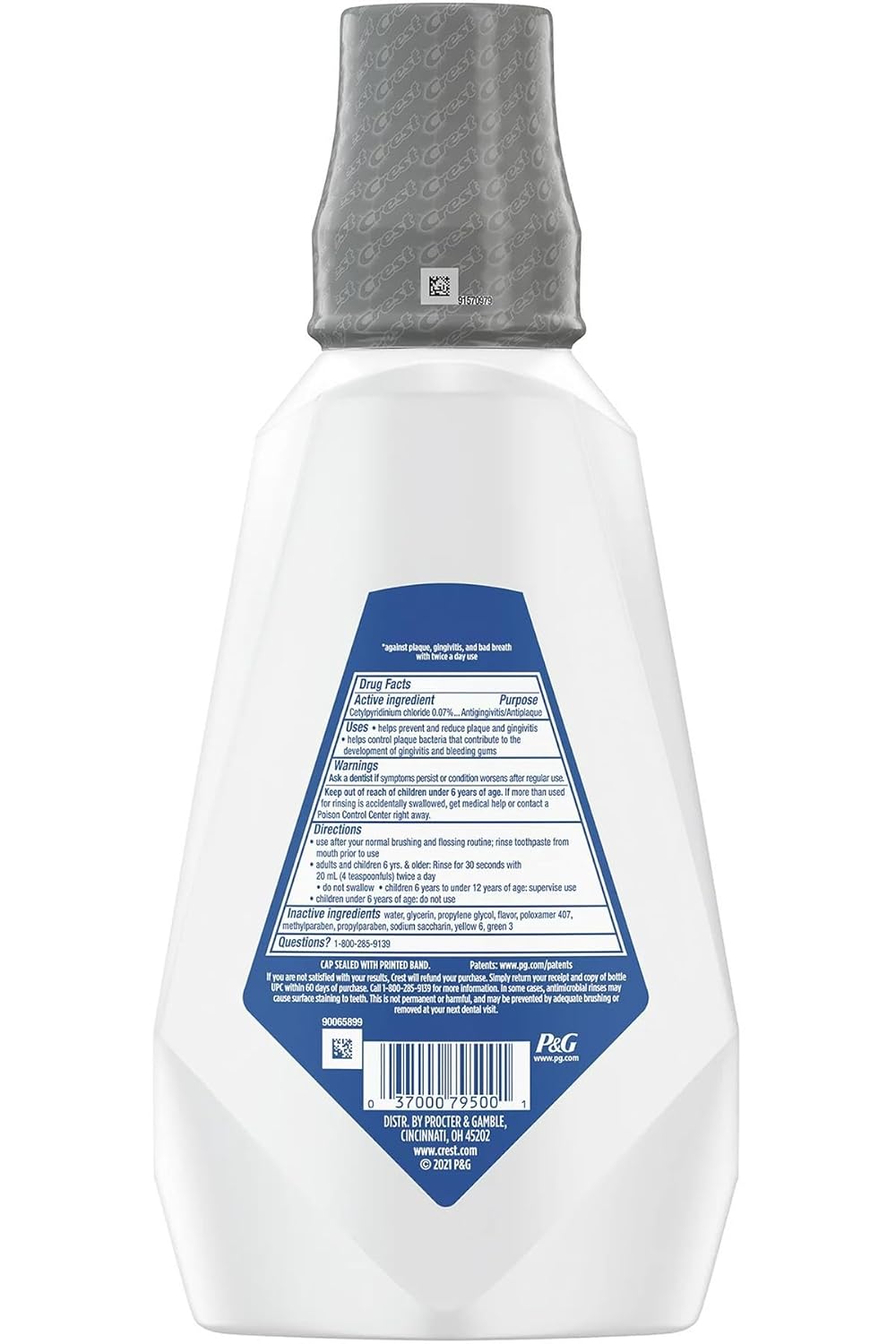 Crest Gum Care Mouthwash (Cool Wintergreen, 1 L/33.8 Fl Oz)