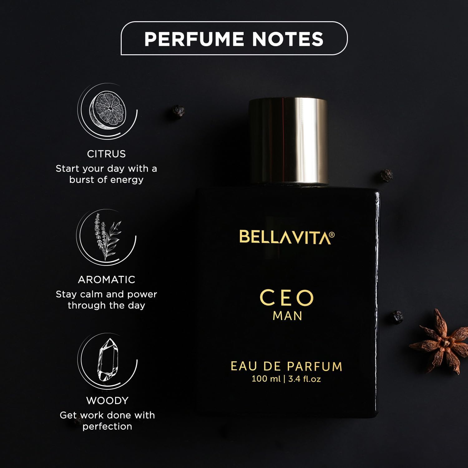 Bellavita Luxury G.O.A.T. Men'S Eau De Parfum (3.4 Fl.Oz) | Natural Refreshing Notes Of Bergamot, Lavender & Patchouli Oriental | Fresh Perfume For Men Of All Time | Long-Lasting Perfume For Mens Edp : Beauty & Personal Care