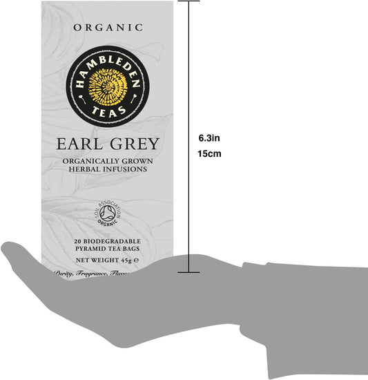 Hambleden Teas Organic Earl Grey Teabags (Pack Of 6, Total 120 Teabags)