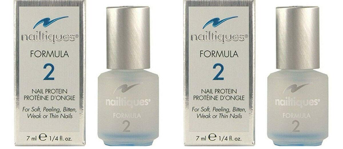 Nailtiques Formula 2 Nail Growth Formula Treatments, 0.25 Ounce (Set Of 2) : Beauty & Personal Care