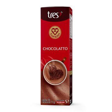 3 Corações Cápsula Chocolatto Tres - 10 Unidades