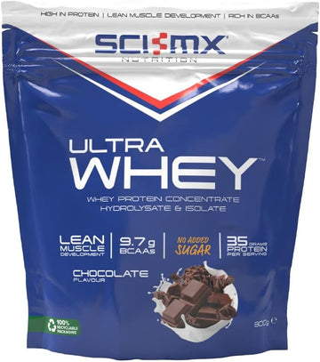 Sci-Mx Ultra Whey Protein Muscle Building & Recovery Protein Powder With Naturally Occurring Glutamine & Amino Acids - Chocolate Mint Flavour - 800G (18 Servings)
