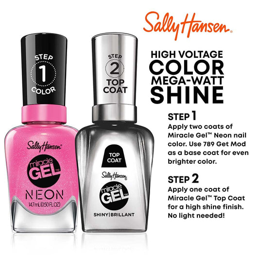 Sally Hansen Miracle Gelā¢, Electri-Lime, Long Lasting, Gel-Like Formula, No Uv Lamp Needed, Green Nail Polish