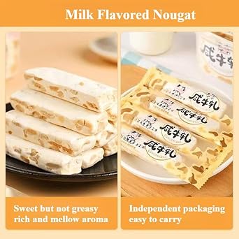 Peanut Salty Nougat, Soft Brittle Nougat, Sweet And Salty Nougat Candy, Handmade Candies, Soft And Chewy, Individual Packing, Ideal For Snack Cupboard, Weddings, Valentines (60Bags)