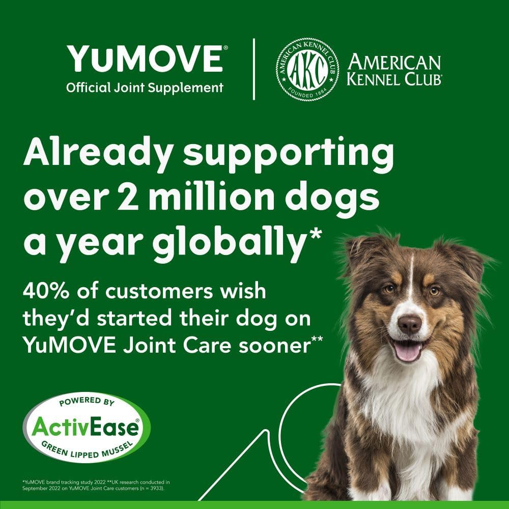 YuMOVE Adult Dog | Joint Supplement for Adult Dogs, with Glucosamine, Chondroitin, Green Lipped Mussel | Aged 6 to 8 | 60 Tablets :Pet Supplies