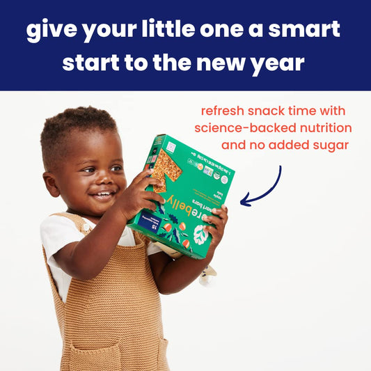 Cerebelly Toddler Snack Bars – Organic Sweet Potato Blueberry Banana Smart Bars (Pack Of 5), Healthy Snack Bars, 16 Brain-Supporting Nutrients, Made With Gluten Free Ingredients, No Added Sugar