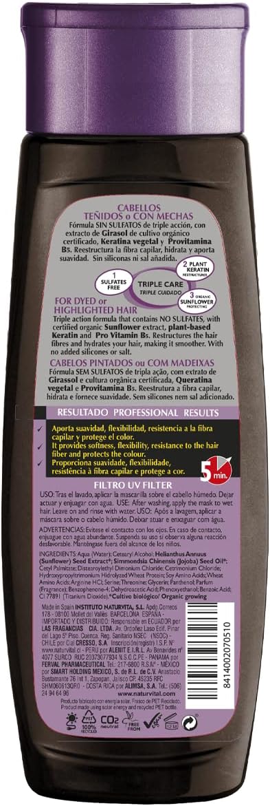 Organic Salon Mascarilla Sin Sulfatos Protección Color 300Ml