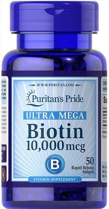 Puritan's Pride Ultra Mega Biotin 10000 Mcg 50 Count : Health & Household