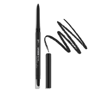 It Cosmetics Superhero No-Tug Retractable Eyeliner - All-Day Wear, Waterproof Formula Won’T Smudge - With Avocado Oil, Chamomile Extract, Vitamin E & Carnauba Wax - 0.008 Oz