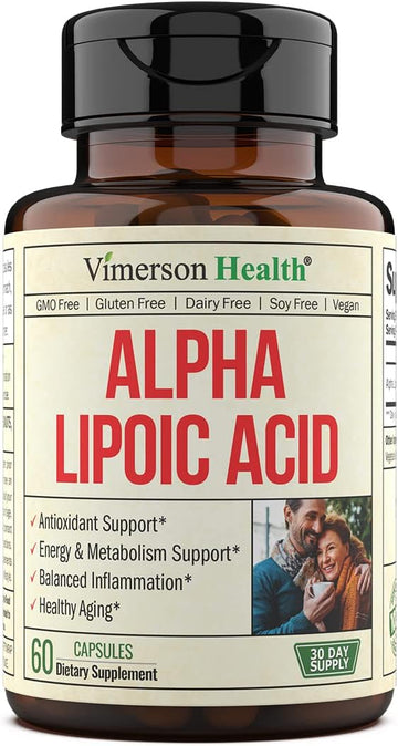 Alpha Lipoic Acid - Ala Nerve Support Supplement 650Mg For Inflammation, Energy, Metabolism, Antioxidant & Aging Support. High Potency Alpha-Lipoic Acid - Vegan, Non-Gmo. Made In The Usa. 60 Capsules