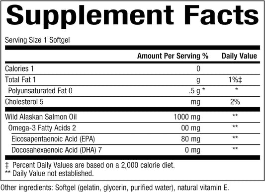 Natural Factors, Wild Alaskan Salmon Oil Provides Omega-3, Epa, Dha & Vitamin D, Supports Brain & Heart Health, 90 Softgels