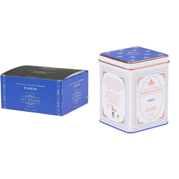 Harney & Sons Fruity Black Tea With Bergamot, Paris (50 Tea Bags) And Paris Black Tea (20 Sachets)