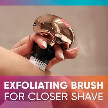 Skull Shaver Body Exfoliating Brush Attachment - Skin-Cleansing Exfoliator - Compatible With Pitbull, Palm & Butterfly Kiss Shavers - Black : Beauty & Personal Care