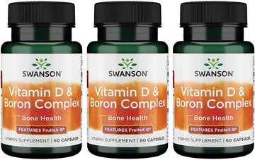 Swanson Vitamin D & Boron 60 Capsules (3 Pack)