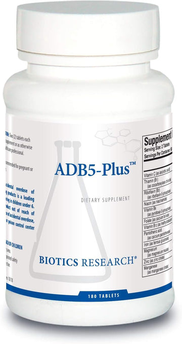 Biotics Research Adb5-Plus Support Healthy Adrenal Gland Function, Support Healthy Cortisol Levels, Positive Response To Stress, Healthy Energy Levels. 180 Tablets