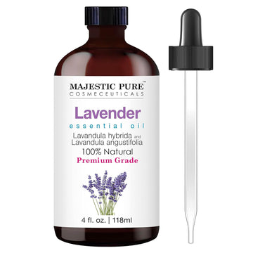 Majestic Pure Lavender Essential Oil With Premium Grade, For Aromatherapy, Massage And Topical Uses, 4 Fl Oz