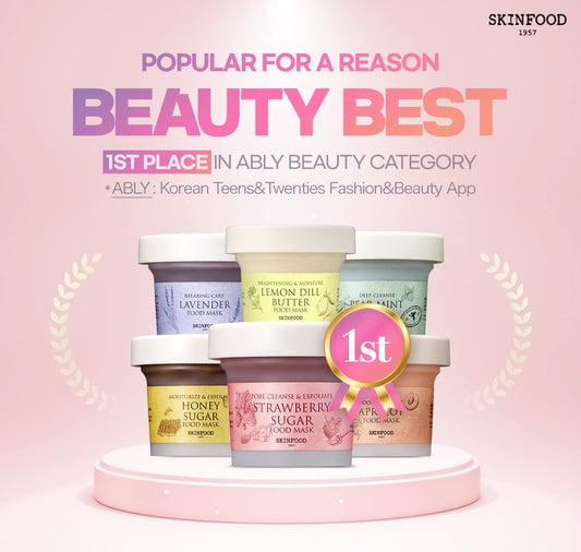 Skinfood Mask Apricot Trouble Care 120G - Facial Pore Clearing And Body Skin Soothing - Wash Off Face Masks W/Pink Calamine For Healthy, Clear & Smooth Skin - Shower-Proof Texture (4.23 Oz)