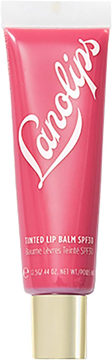 Lanolips Tinted Spf30 Balm - Rhubarb 12.5G Soft Lips Moisturizer Beautiful Pink Shine Color
