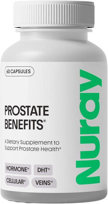 Nuray Prostate Support Supplement - Vitamin For Men And Women With Saw Palmetto, Vitamin C, Vitamin E, Zinc, Stinging Nettle & Alpha Lipoic Acid - 60 Capsules - Vegetarian